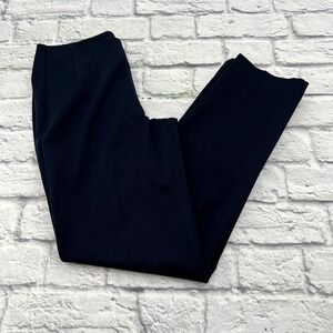 Talbots Petites Black Ankle Pants Side Zipper Back Pockets Size 2P Professional